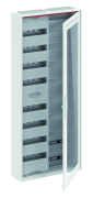 Шкаф 96М навесной с медиапанелями IP30, 1250x550x160 между DIN-рейками 125 мм и самозажимными клеммами N/PE и Wi-Fi дверью с вент. отверстиями CA28VMW