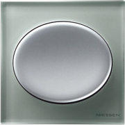 Рамки ABB Tacto серебрянное стекло