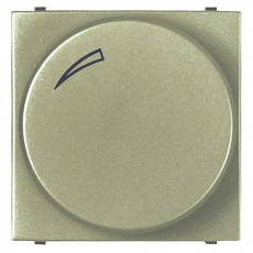 Механизм электронного поворотного светорегулятора для регулируемых LEDi ламп, 2-100 Вт, 2-модульный, серия Zenit, цвет шампань