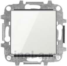Выключатель одноклавишный ABB SKY (Белое стекло)