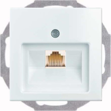 Розетка телефонная (RJ-11/12) 1 разъем ABB Basic 55 (белый) Розетка телефонная (RJ-11/12) 1 разъем ABB Basic 55 (белый)