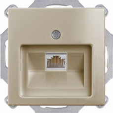 Розетка компьютерная Jung RJ-45 1 выход с лицевой панелью ABB Basic 55 (шампань) Розетка компьютерная Jung RJ-45 1 выход с лицевой панелью ABB Basic 55 (шампань)