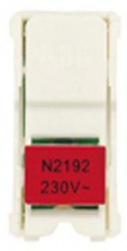 Блок светодиодной подсветки для 2-полюсных выключателей, переключателей и проходных (перекрёстных) переключателей,  цвет цоколя красный
