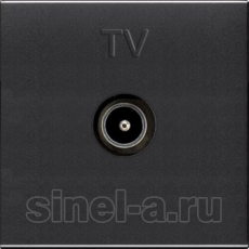 Розетка TV простая Zenit (Антрацит)