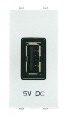 Механизм USB зарядного устройства, 1М, 750 мА, серия Zenit, цвет альпийский белый