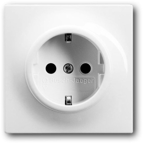 Розетка с заземлением ABB Impuls (альпийский белый) Розетка с заземлением ABB Impuls (альпийский белый)