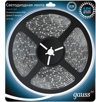 Светодиодная лента 3528/60-SMD 4.8W 12V DC синий свет IP66 (блистер 5м) Светодиодная лента 3528/60-SMD 4.8W 12V DC синий свет IP66 (блистер 5м)