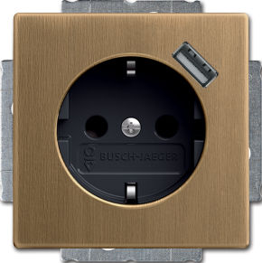 Розетка электрическая + зарядка USB, безвинтовые клеммы, защитные шторки (античная латунь) Розетка электрическая + зарядка USB, безвинтовые клеммы, защитные шторки (античная латунь)