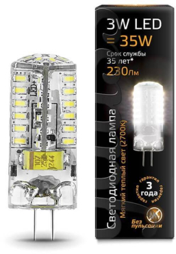 Лампа Gauss LED G4 3W AC85-265V 2700K Лампа Gauss LED G4 3W AC85-265V 2700K
