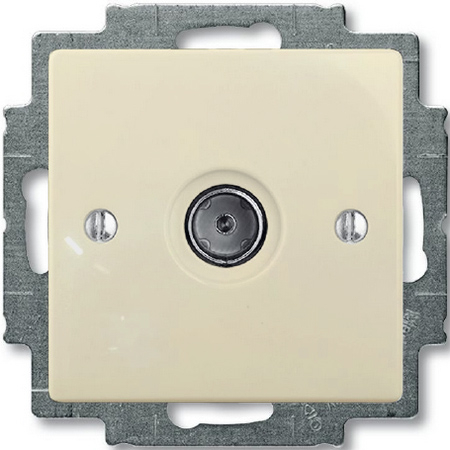 Розетка ТВ ABB Basic 55 (слоновая кость) Розетка ТВ ABB Basic 55 (слоновая кость)