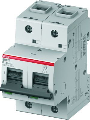Автоматический выключатель ABB 2-полюсный S802N B125