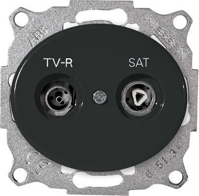 Розетка TV-R/SAT Tacto проходная (Антрацит) Розетка TV-R/SAT Tacto проходная (Антрацит)