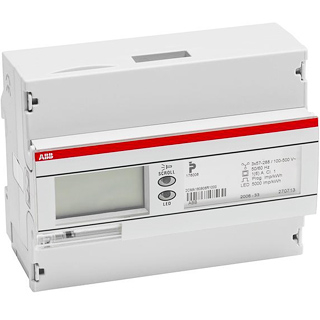 Трехфазный счетчик ABB, 1-тарифный на DIN-рейку, тип DAB 12200-108