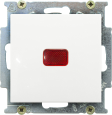 Выключатель одноклавишный с подсветкой ABB Basic 55 (белый) Выключатель одноклавишный с подсветкой ABB Basic 55 (белый)