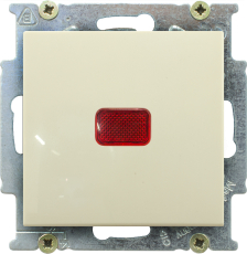 Выключатель одноклавишный с подсветкой ABB Basic 55 (слоновая кость) Выключатель одноклавишный с подсветкой ABB Basic 55 (слоновая кость)
