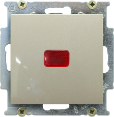 Выключатель одноклавишный с подсветкой ABB Basic 55 (шампань) Выключатель одноклавишный с подсветкой ABB Basic 55 (шампань)