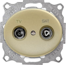 Розетка TV-R/SAT Tacto одиночная (Шампань) Розетка TV-R/SAT Tacto одиночная (Шампань)