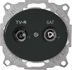 Розетка TV-R/SAT Tacto одиночная (Антрацит) Розетка TV-R/SAT Tacto одиночная (Антрацит)