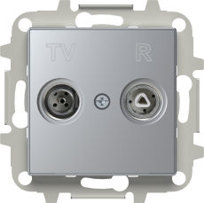 Розетка TV/R звезда ABB SKY (Серебристый) Розетка TV/R звезда ABB SKY (Серебристый)