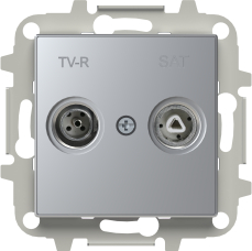 Розетка TV-R/SAT звезда ABB SKY (Серебристый) Розетка TV-R/SAT звезда ABB SKY (Серебристый)