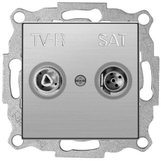 Розетка TV-R/SAT звезда ABB SKY (Нержавеющая сталь) Розетка TV-R/SAT звезда ABB SKY (Нержавеющая сталь)