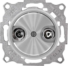 Розетка TV/R звезда ABB Skymoon (Хром) Розетка TV/R звезда ABB Skymoon (Хром)